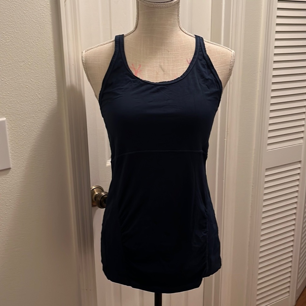 Athleta navy racerback tank